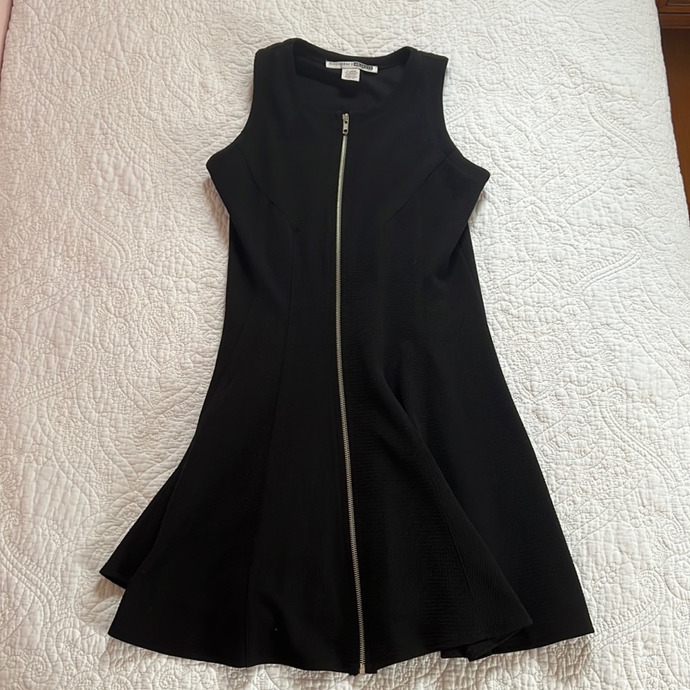 Necessary Objects Black Zipper Dress